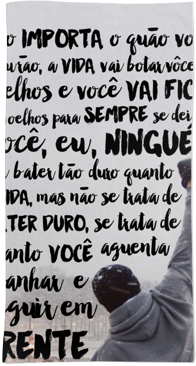 Toalha Rock Balboa De Tiago Augusto Da Silvana - Rocky Balboa (800x800), Png Download