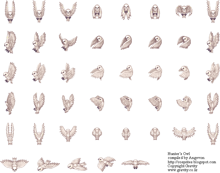 Carts Effects - Owl Sprites (760x587), Png Download