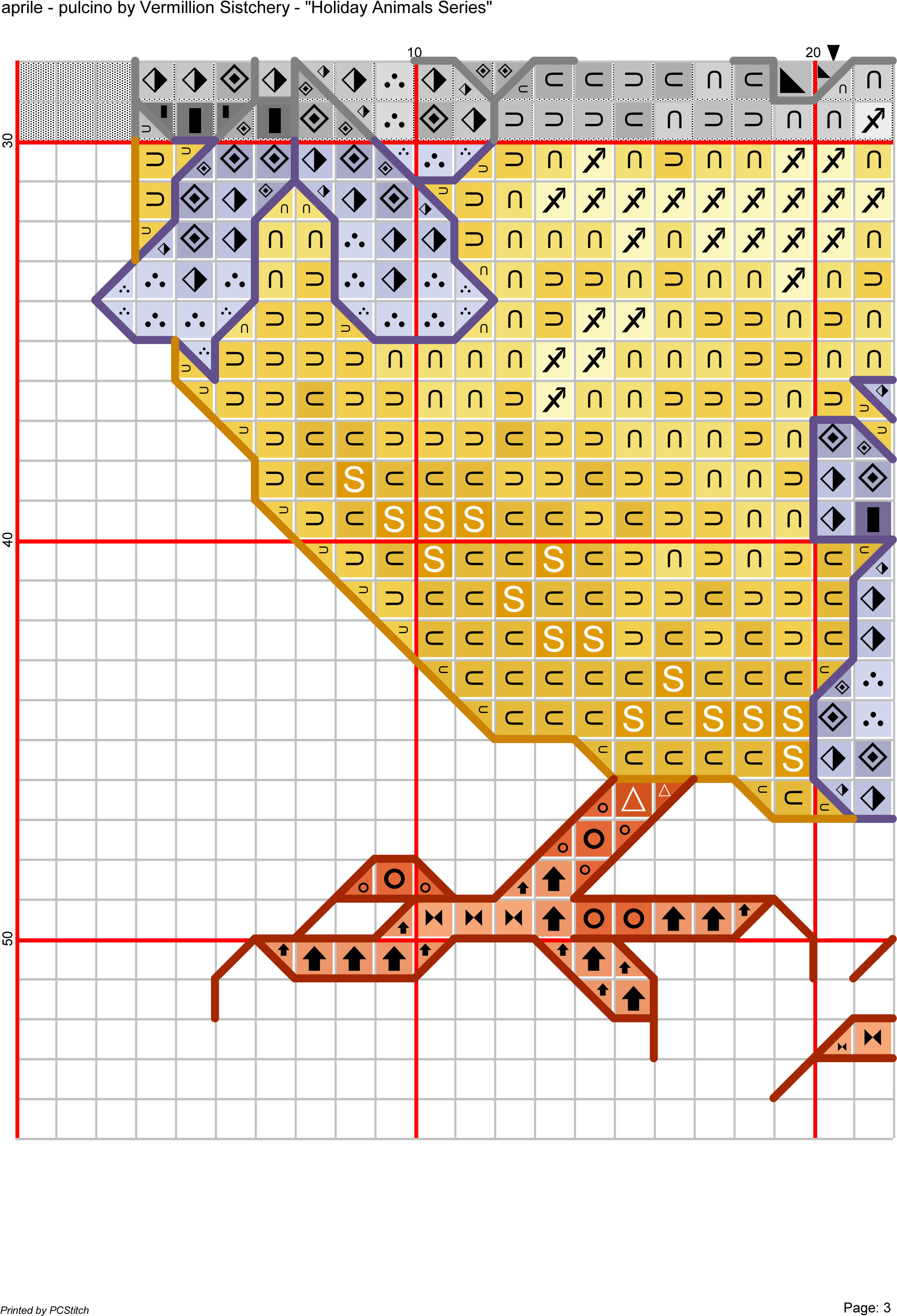 Easter Crossanimals - Motif (2269x3228), Png Download