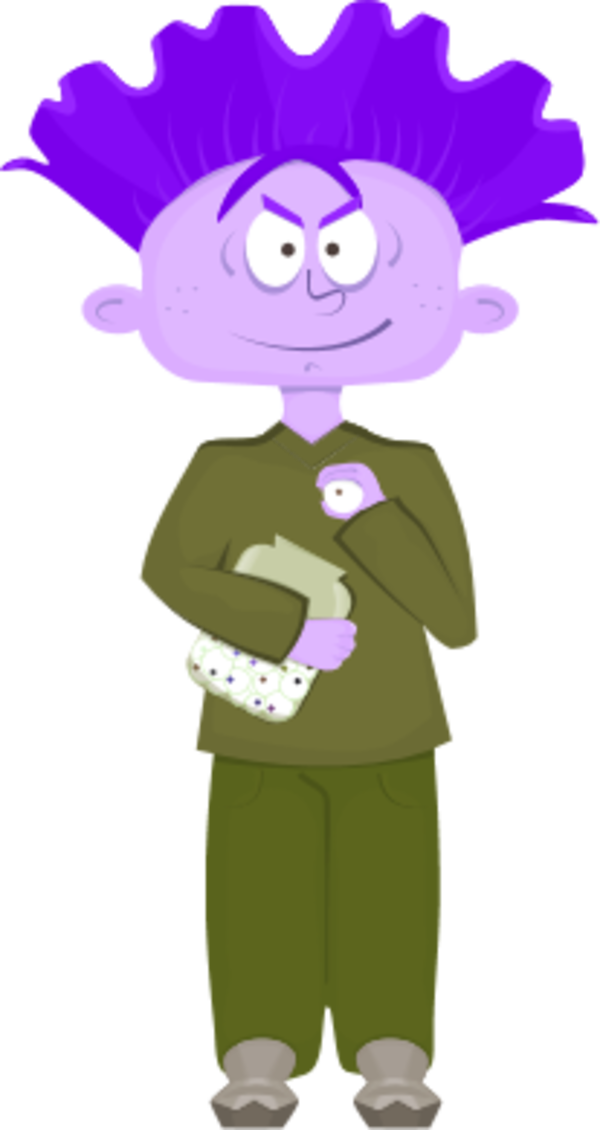 Boy Naughty Smirk Looking Vector Clip Art - Funny Shayari On Friends In Hindi (600x1130), Png Download