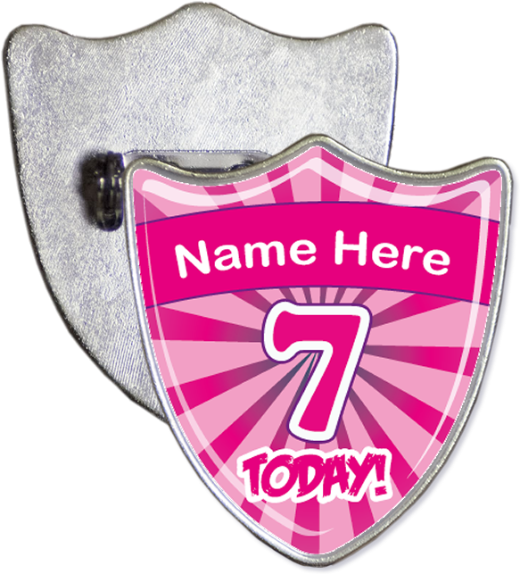 Custom 7th Birthday Badge - Emblem (600x663), Png Download