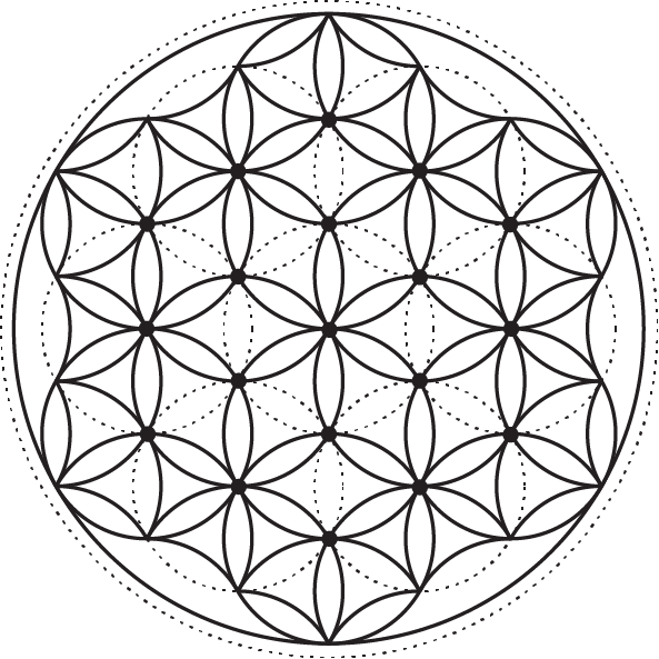 1 - Flower Of Life Circle (593x593), Png Download
