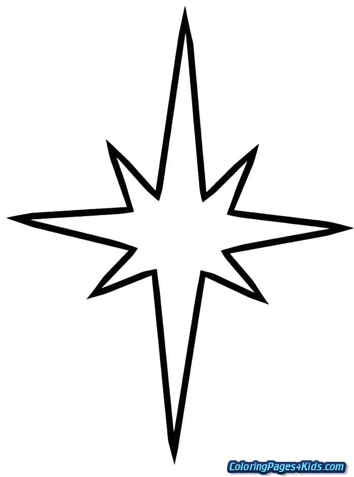 Star Coloring Book Coloring Pages - Black And White Christmas Star Png (700x949), Png Download