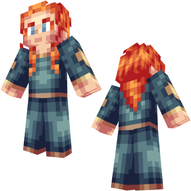 Uqmqxdpng - Merida Brave Minecraft Skin (640x640), Png Download