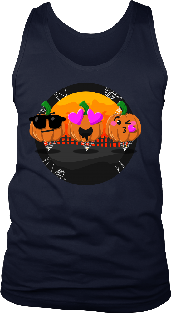 Cartoon Fruit Feeling In Love Pumpkin Face Halloween - Shirt (1000x1000), Png Download