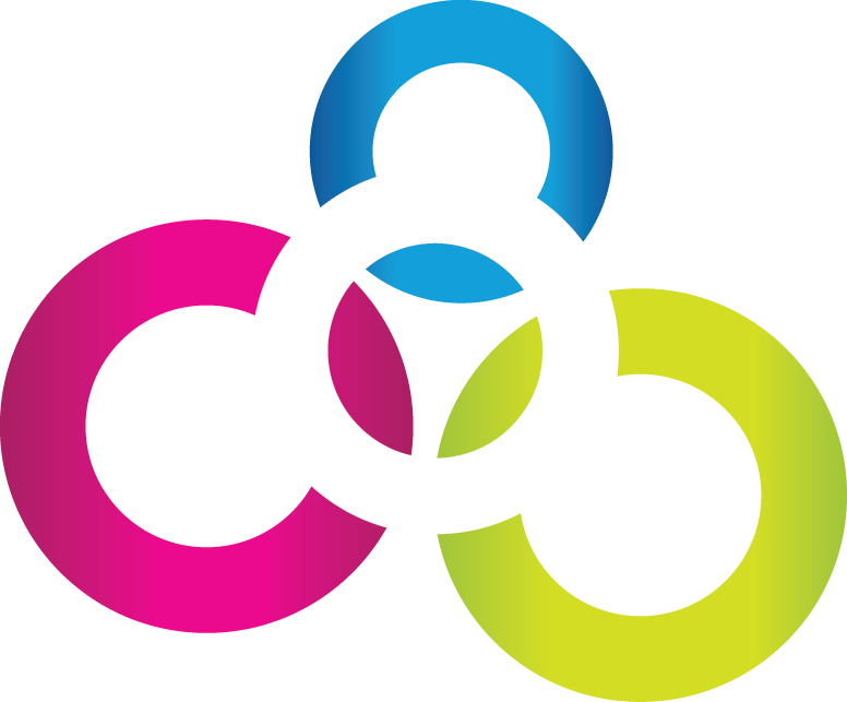 Pink White Green Blue Ring Triangle Logo - The Watering Can (776x643), Png Download