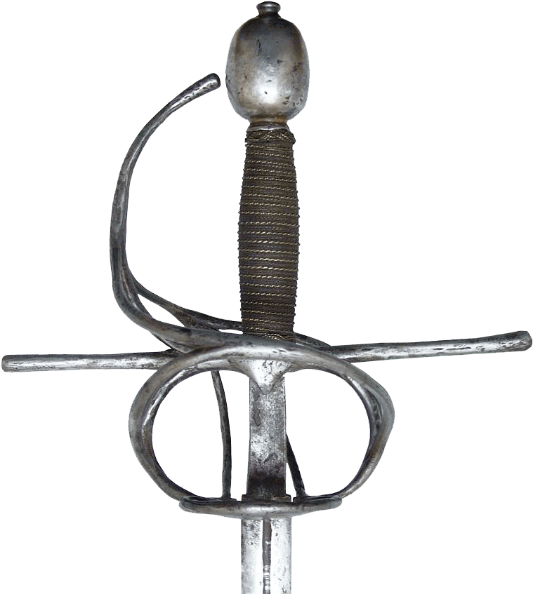German Swept Hilt Rapier C - Sabre (800x854), Png Download