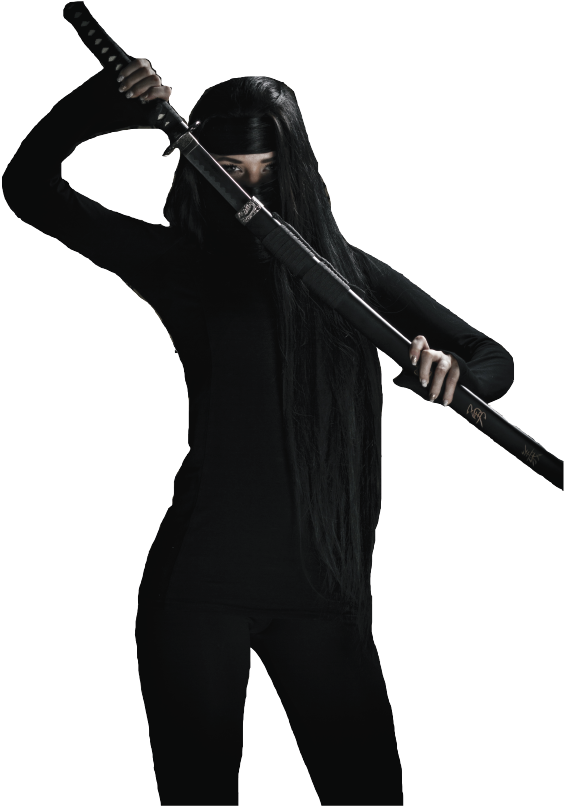 The Female Ninjas Were Called Kunaiichi, Their Sword - Guitarist (578x865), Png Download