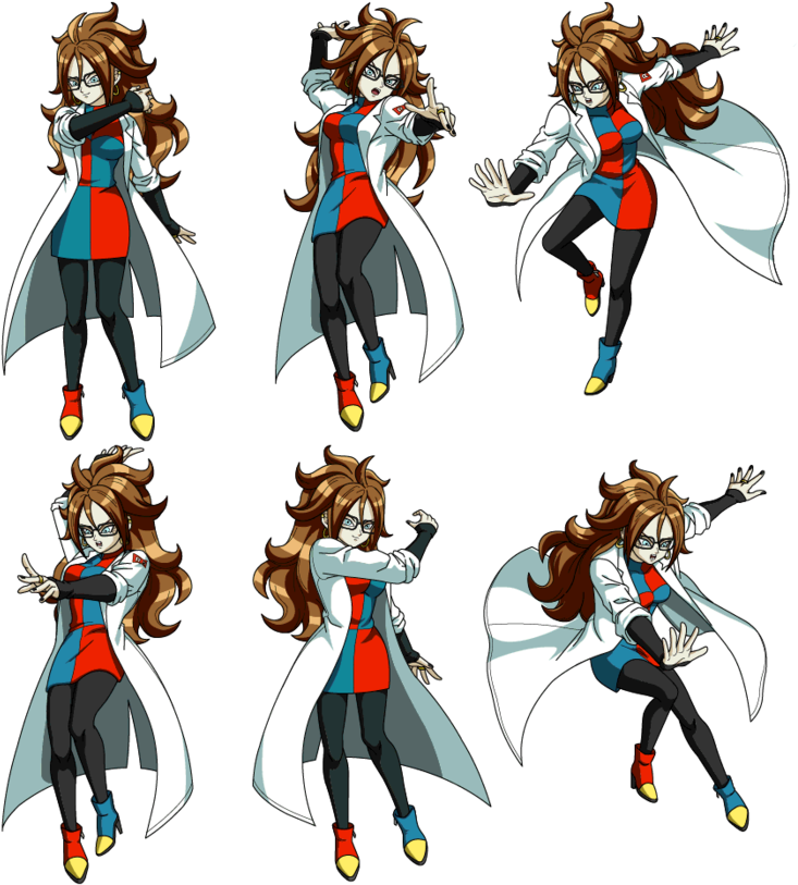 Android 21 From Dbz Dokkan Battle - Cartoon (894x894), Png Download
