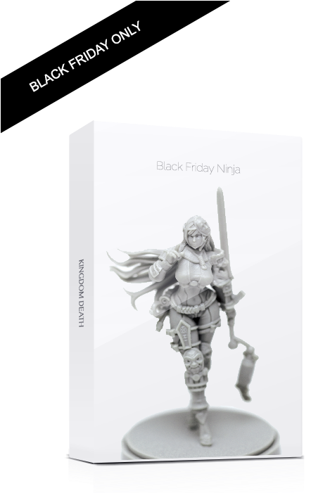 Kingdom Death Black Friday Ninja (530x700), Png Download