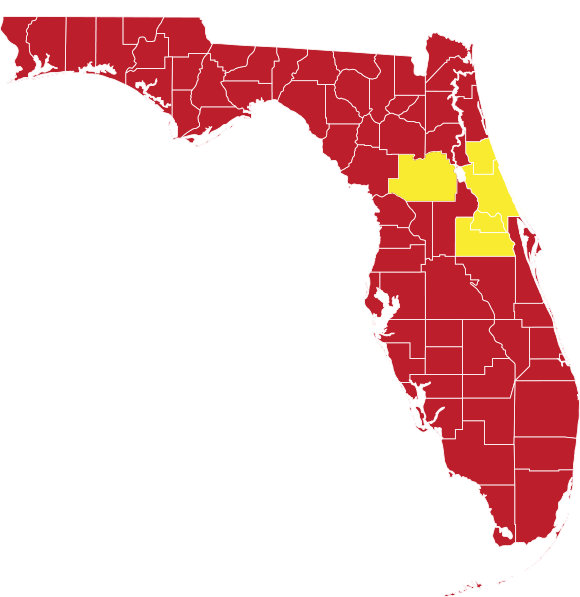 Usaa Payday Loans Image - Florida Election Results Map 2018 (580x597), Png Download