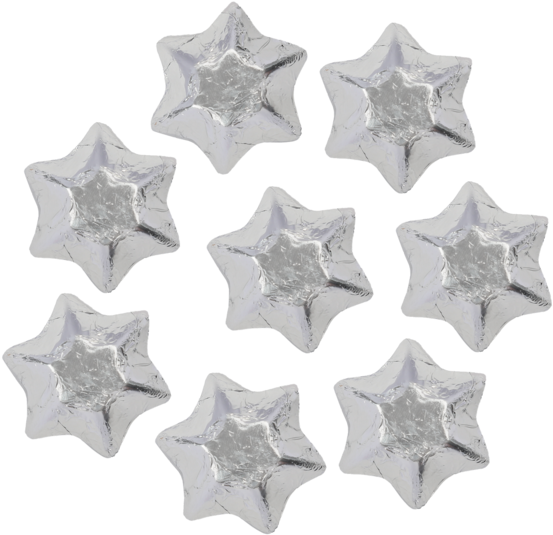 8 Silver Belgian Chocolate Stars - Надпись С Рождеством Gif (700x700), Png Download