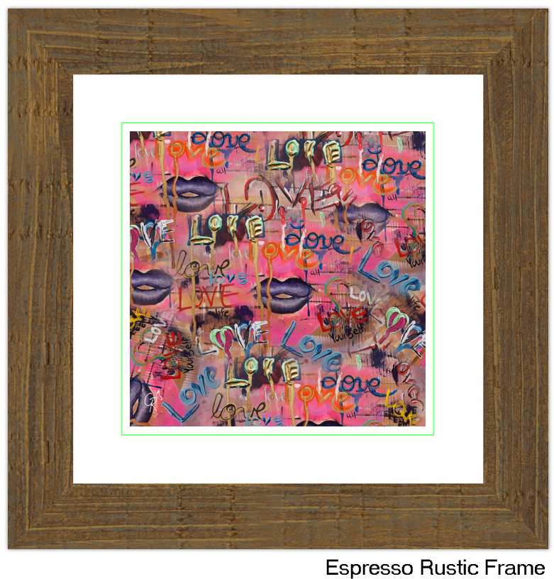 Love Espresso Rustic Frame - Picture Frame (864x864), Png Download