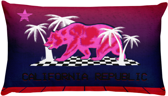 California Vaporwave Premium Pillow - Prank Wars Png (600x600), Png Download