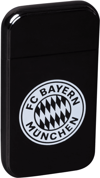 Usb-lighter - Fc Bayern Logo Schwarz (660x660), Png Download