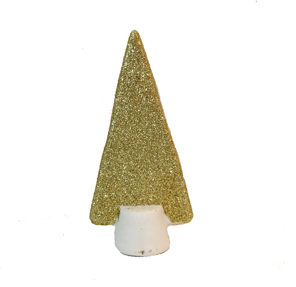 Small Gold Glitter Porcelain Christmas Tree - Christmas Tree (1024x1024), Png Download