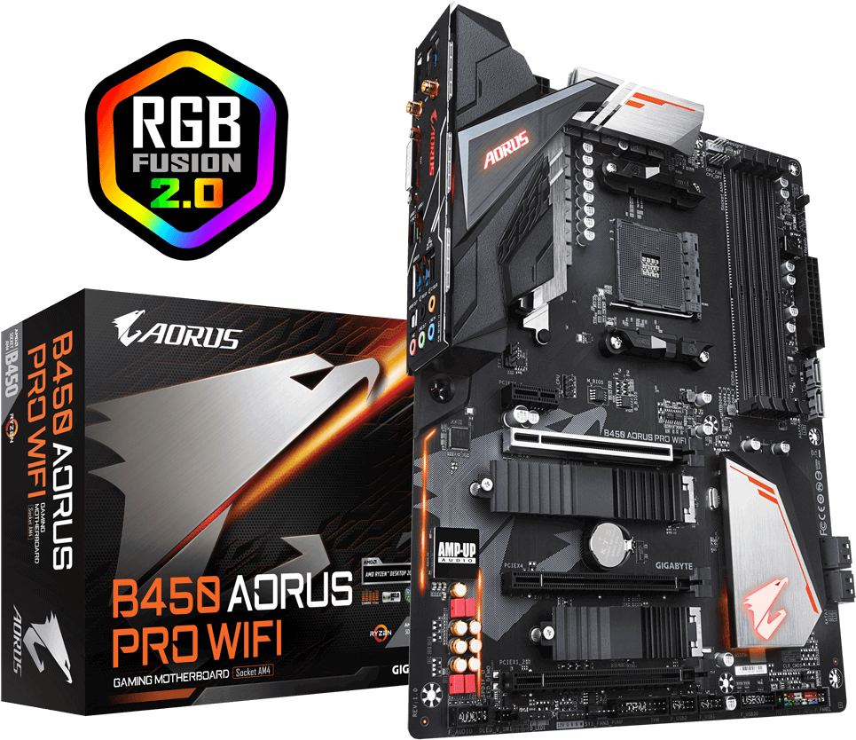 ‹ › - Gigabyte B450 Aorus Pro Wifi (1000x1000), Png Download