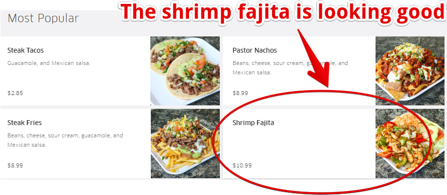 3) Search Through Their Menu And Click On The Food - Uber Eats Las Vegas (911x410), Png Download