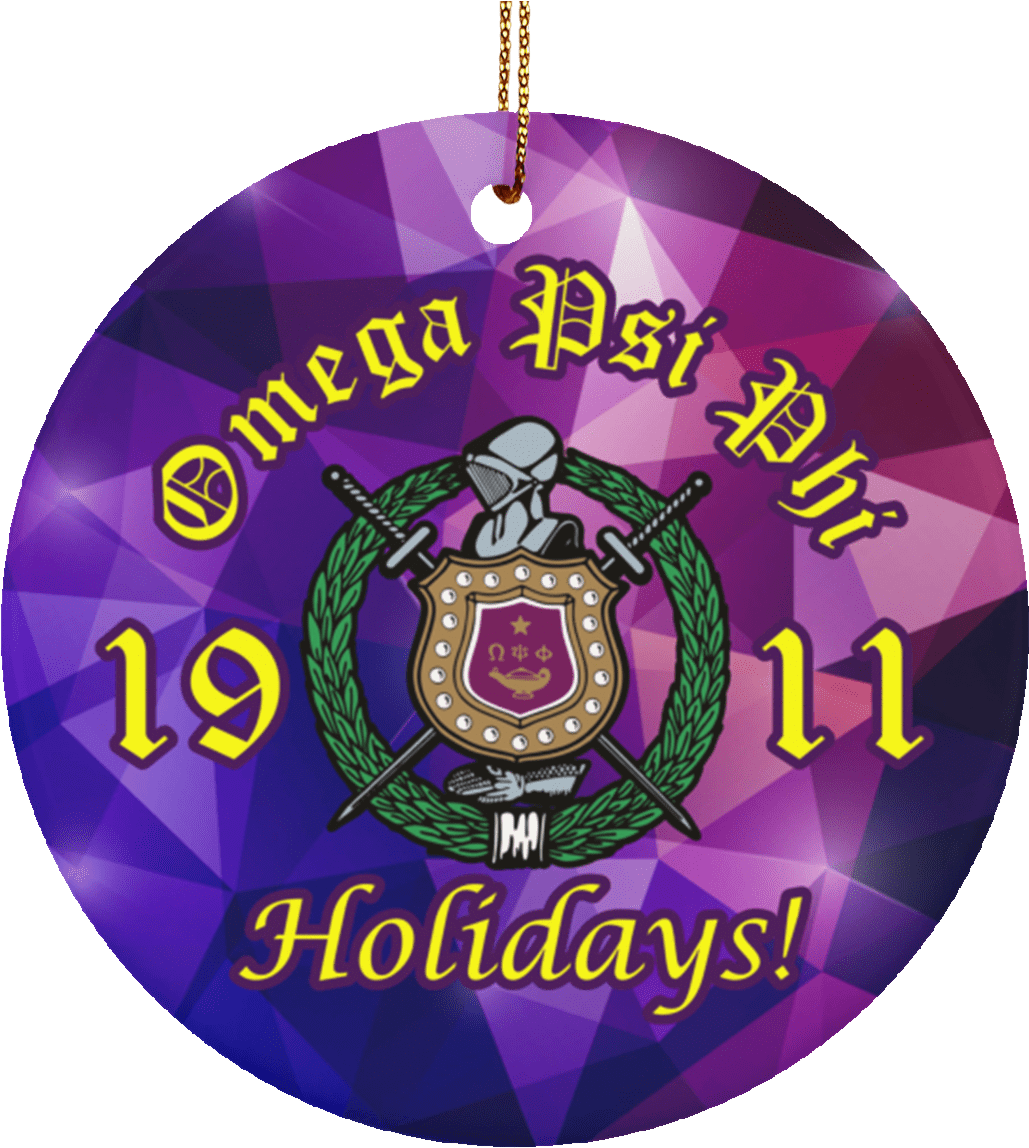 Omega Psi Phi Christmas Ornaments - Omega Psi Phi Christmas (1155x1155), Png Download
