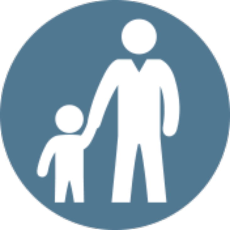 Family, Parenting And Youth Support - Childcare Icon Png (733x733), Png Download