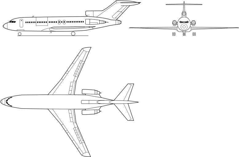 800 X 600 5 - Boeing 727 (800x600), Png Download