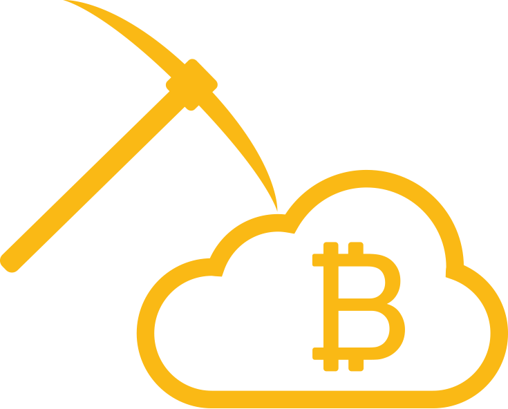Bitcoin Mining - Cloud Mining Icon Png (735x592), Png Download