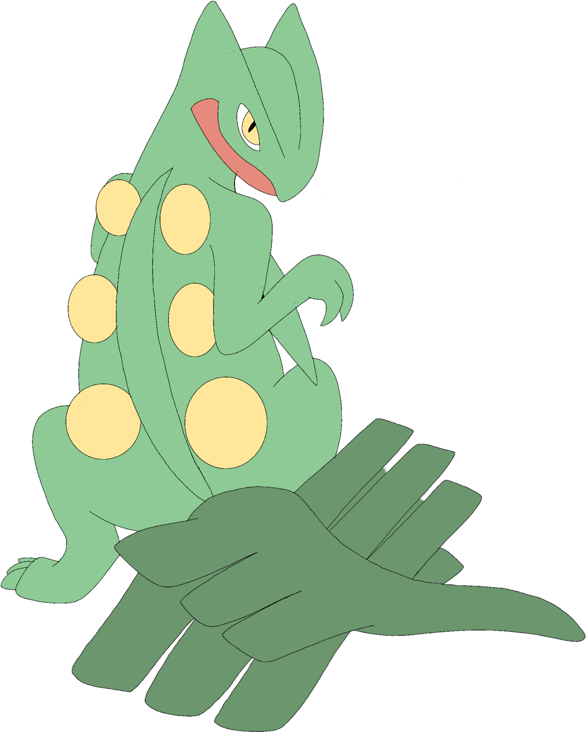 Day 254 - Sceptile - Cartoon (1280x1580), Png Download