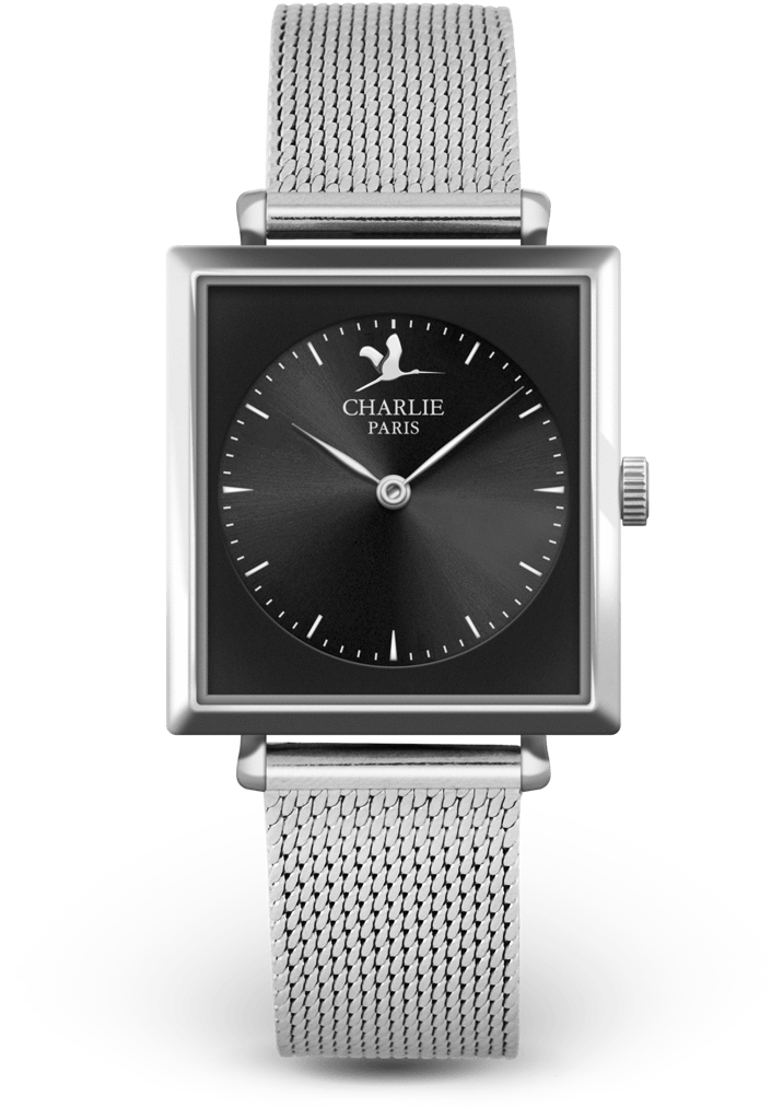 Monceau-steel/black - Montre De Marque Paris (1200x1200), Png Download