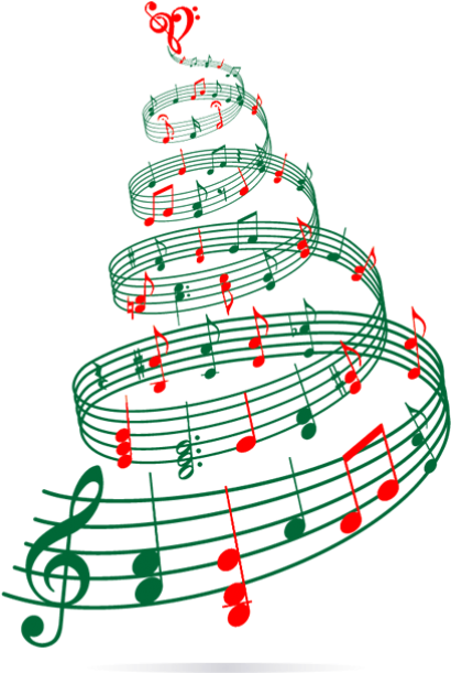 Mychristmasrocks - Com Logo - Merry Christmas Music Notes (440x723), Png Download