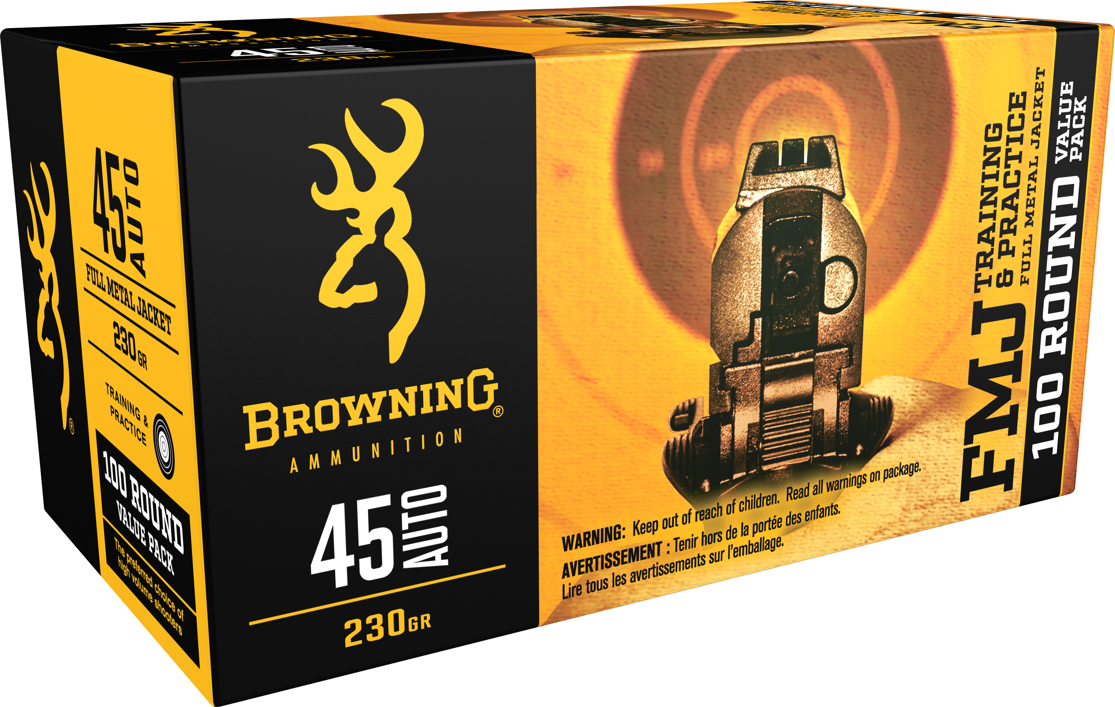 Browning Ammo B191800454 Training & Practice 45 Automatic (3672x2328), Png Download