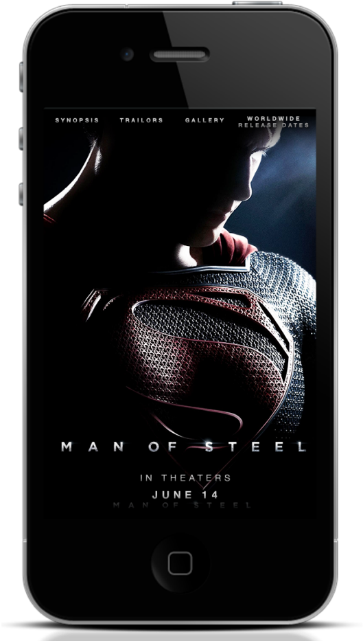 Mobile Landing Page - Homem De Aço (700x949), Png Download