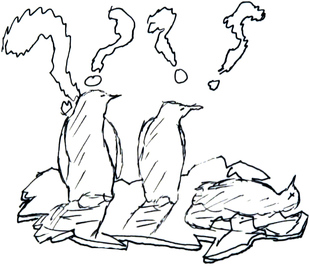 Why Penguins - Line Art (640x550), Png Download