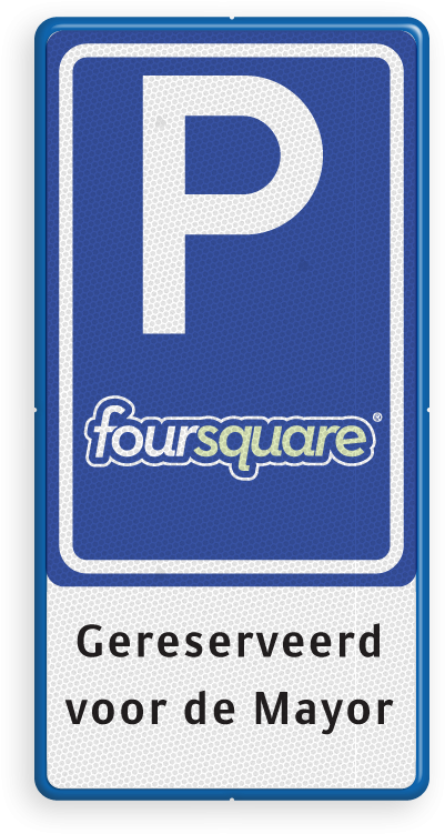 Verkeersbord Rvv E08 Logo / Foursquare Parkeerplaats - Foursquare (800x800), Png Download