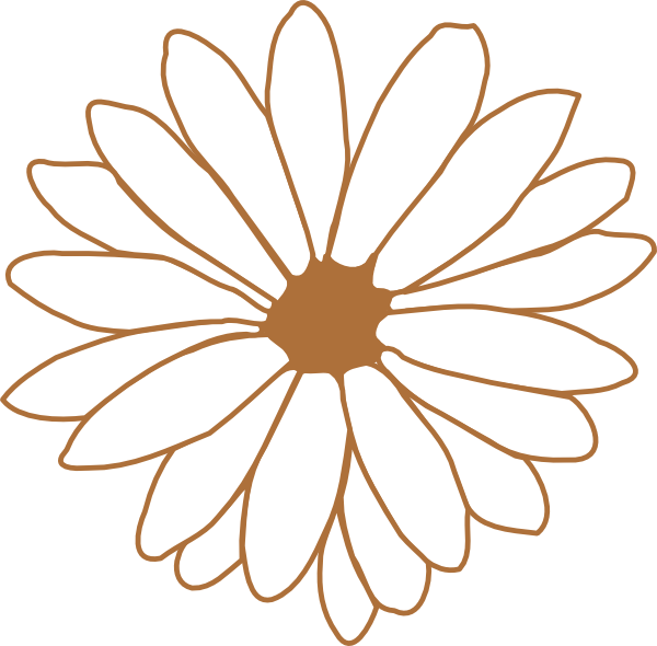 Brown Flower Svg Clip Arts 600 X 590 Px (600x590), Png Download