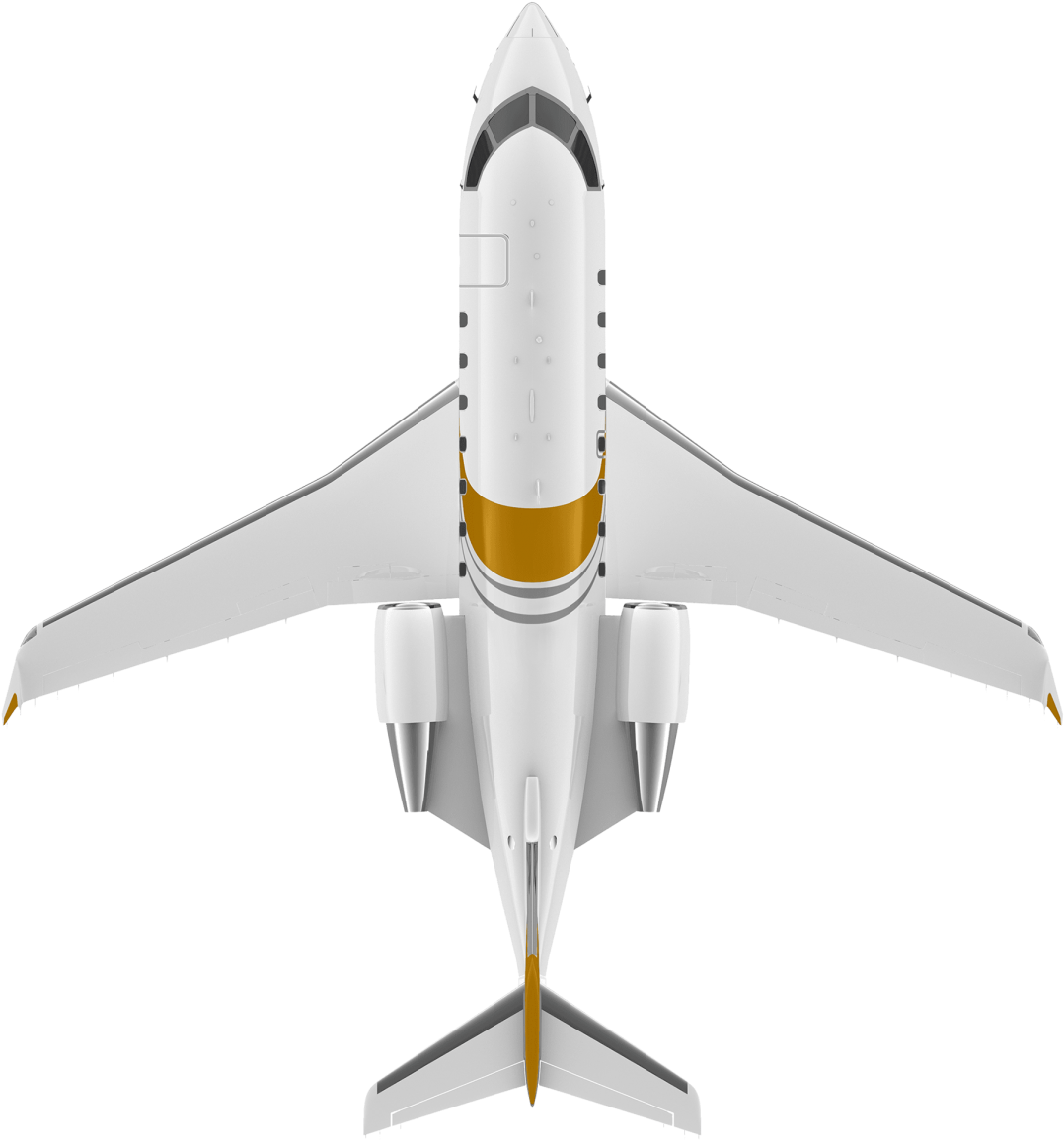 Challenger 650 Top View - Bombardier Challenger 650 Top View (1430x1430), Png Download