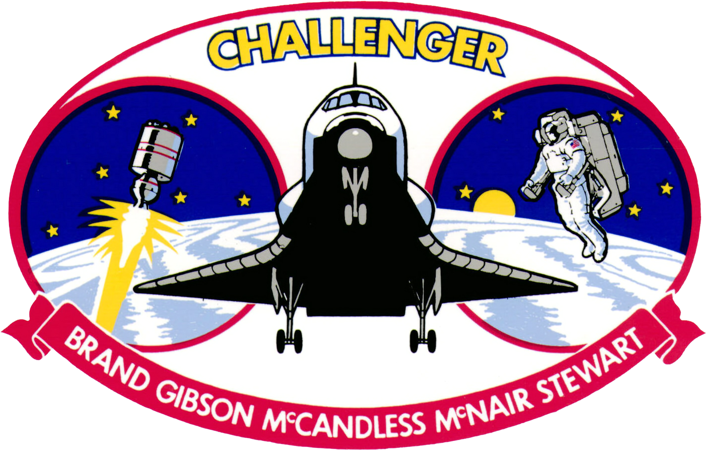 Sts 41 B Patch - Challenger Space Shuttle Patch (1428x913), Png Download