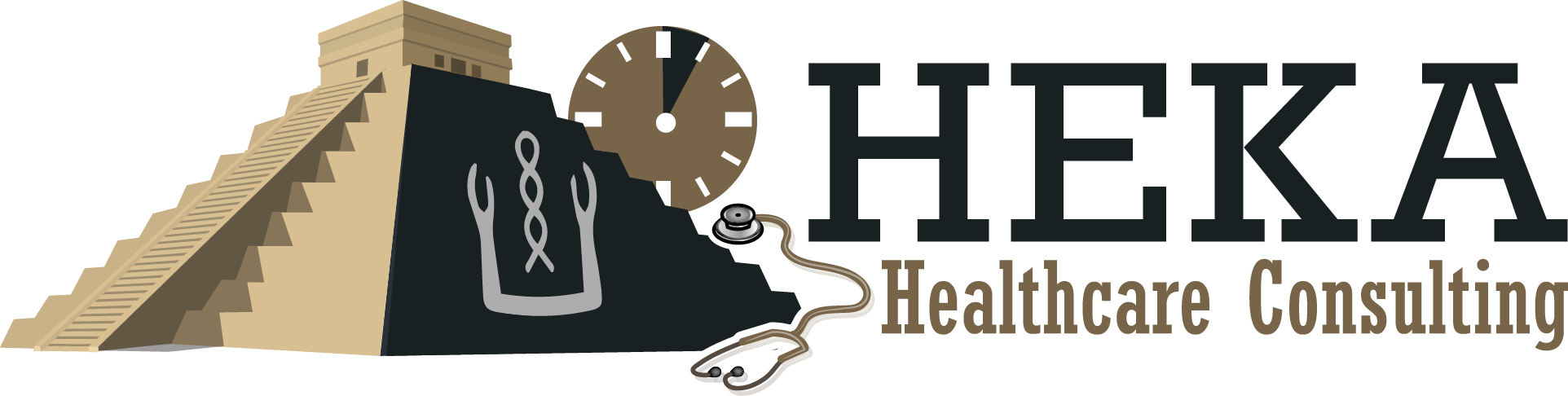 Heka Healthcare Consulting, Llc Logo - Graphic Design (1924x486), Png Download