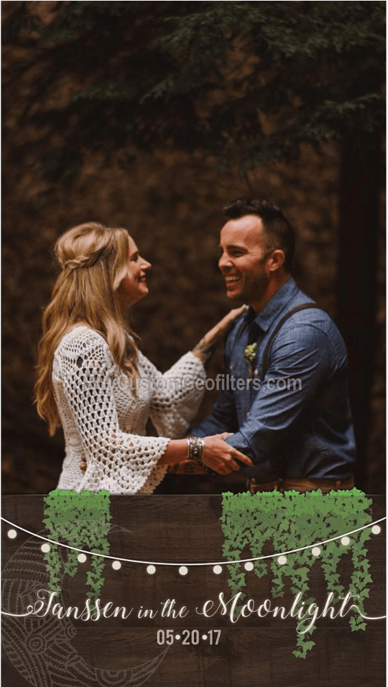 Snapchat Wedding Geofilter Bohemian - Picture Frame (1000x1000), Png Download