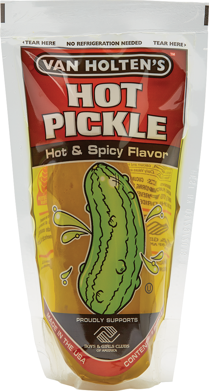 Hot Pickle - Van Holten's Sour Pickle (668x1250), Png Download