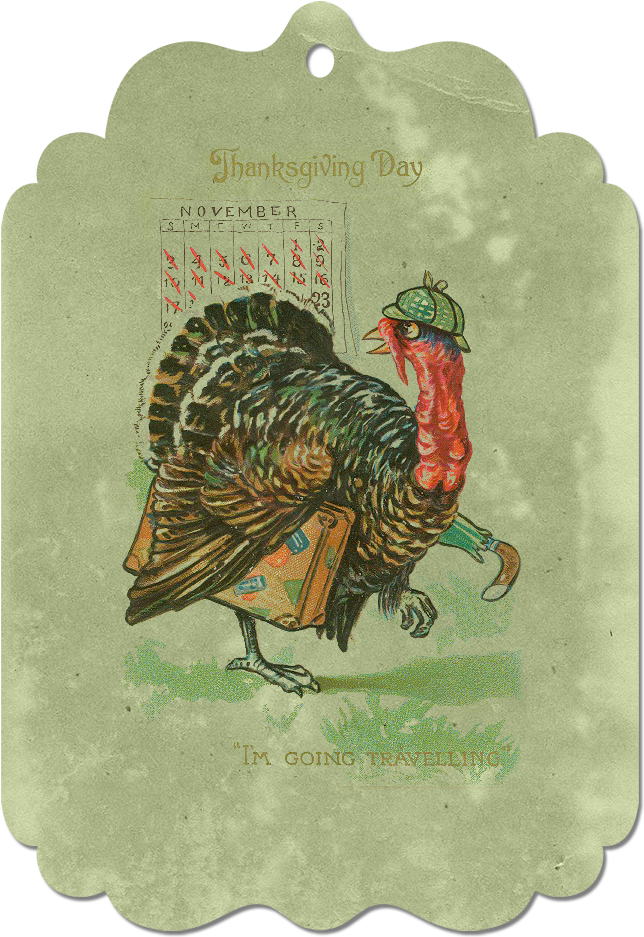 Dgd - Digital Goodie - - Vintage Turkey Thanksgiving (650x948), Png Download