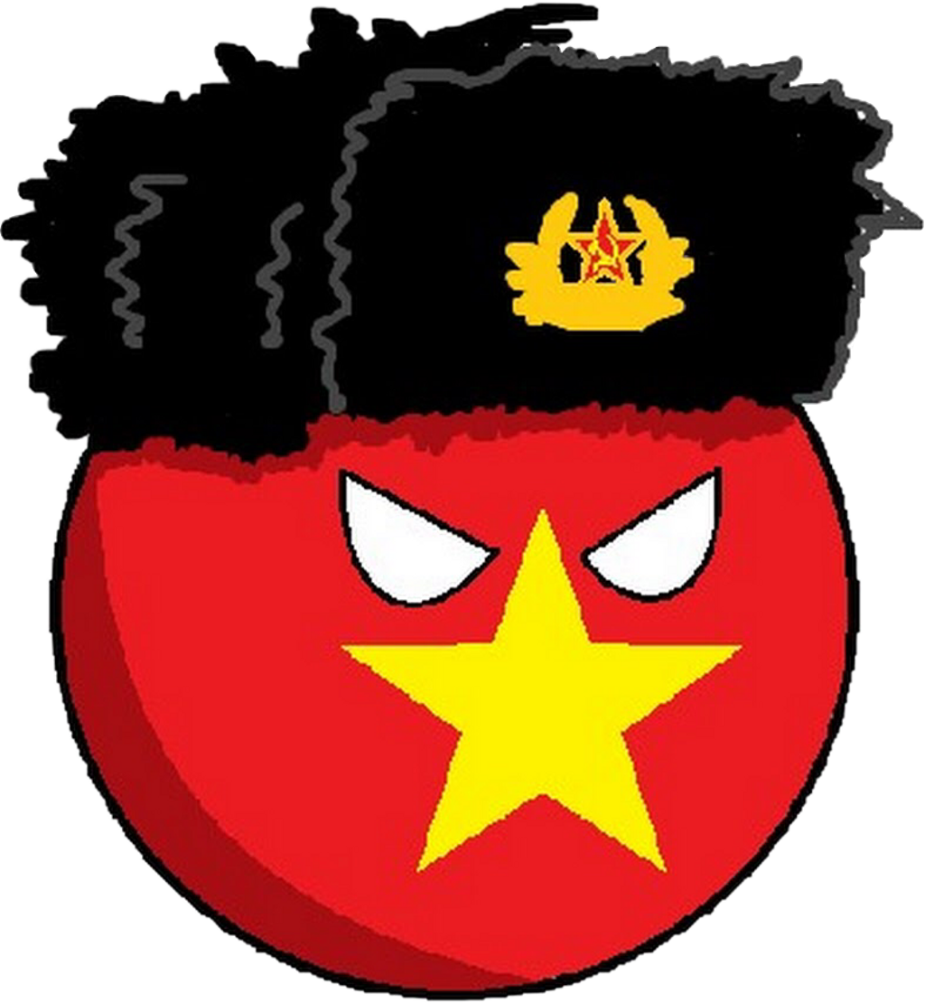 Vietnamball Sticker - Communist Countryball (1024x1110), Png Download