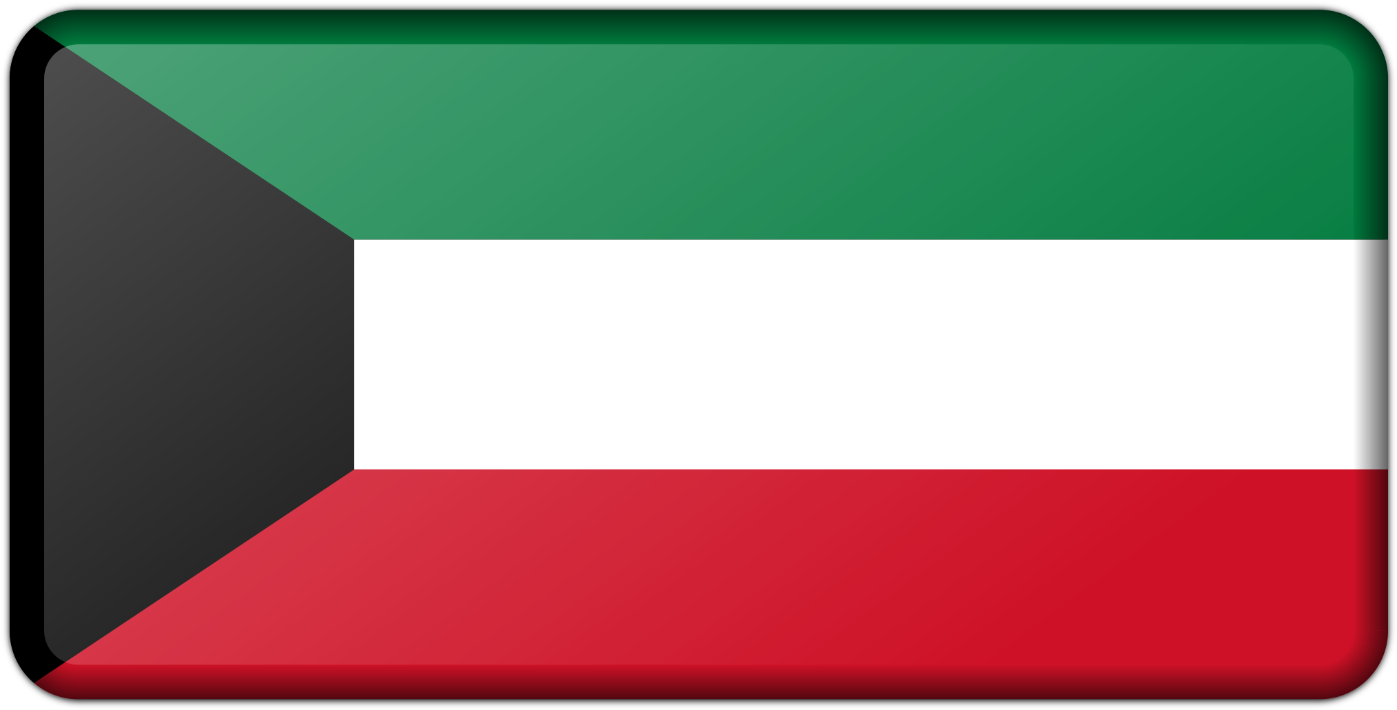Big Image - Flag Of Kuwait (2400x1203), Png Download