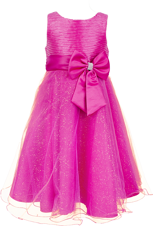 Formal Dress Diamante Bow Magenta 00-2 - Gown (750x750), Png Download