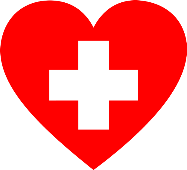 First Aid Heart Png Icon - Cross (1000x824), Png Download