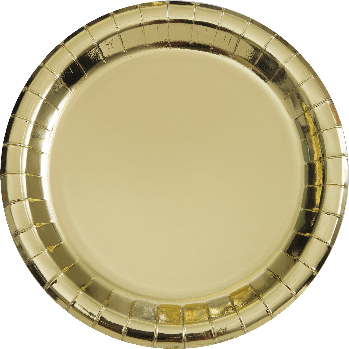 Gold Foil Paper Plates - Gold Paper Plate (1400x1400), Png Download