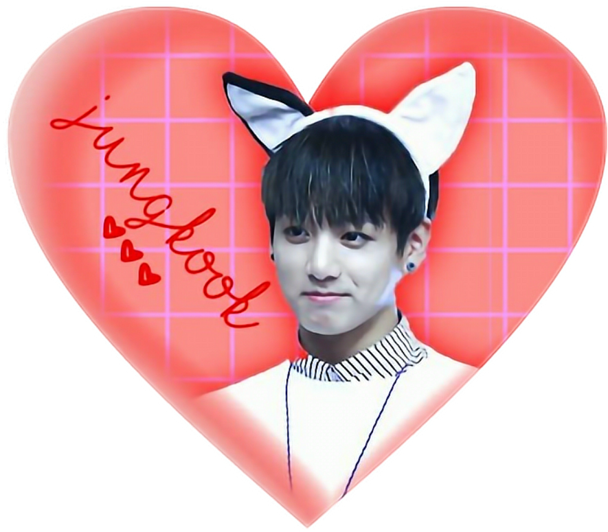 Jungkook Red Heart Love Icon Overlay Sticker Tumblr - Cute Pictures Of Bts Kookie (1024x1024), Png Download