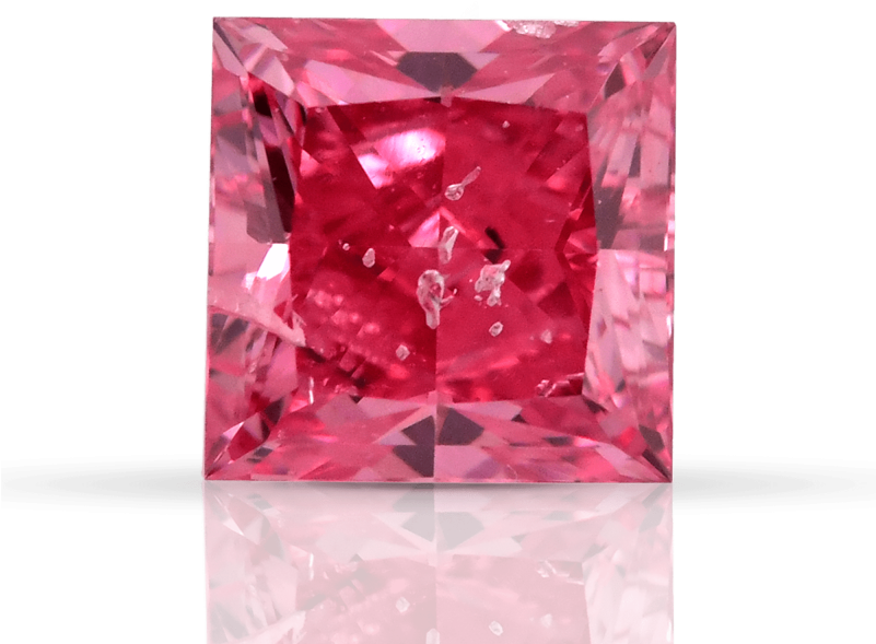 12 Carat, Fancy Vivid Purplish Pink Diamond, Princess - Crystal (800x800), Png Download