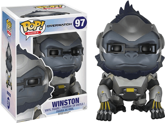 Winston 15cm Pop Vinyl Figure - Winston Funko (600x600), Png Download