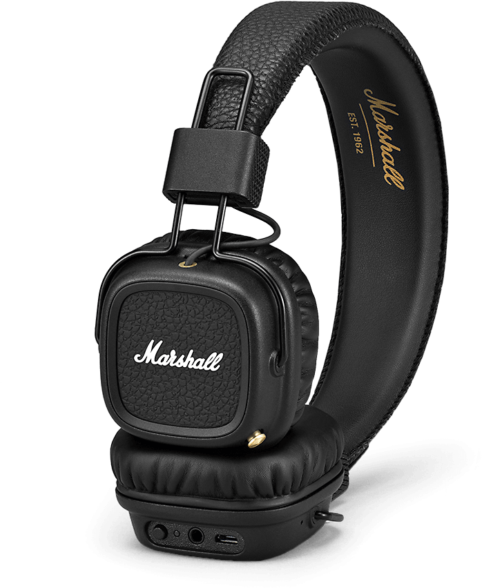 Major Ii Bluetooth Black - Marshall Major 2 Bluetooth Black (900x900), Png Download