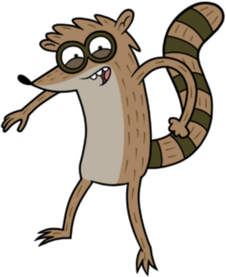 Mordecai Sticker - Rigby From Regular Show (1024x1024), Png Download